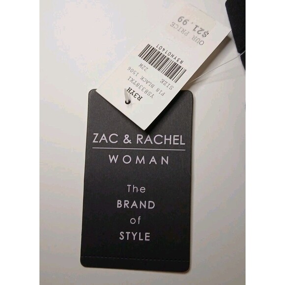 Zac & Rachel Women’s Black Panel Skirt – Size 22W – Zip & Button Closure - Picture 8 of 9